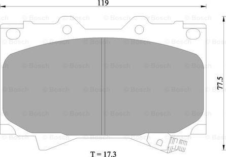 BOSCH 0 986 505 670 - Bremžu uzliku kompl., Disku bremzes www.autospares.lv