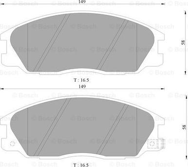 BOSCH 0 986 505 099 - Тормозные колодки, дисковые, комплект www.autospares.lv