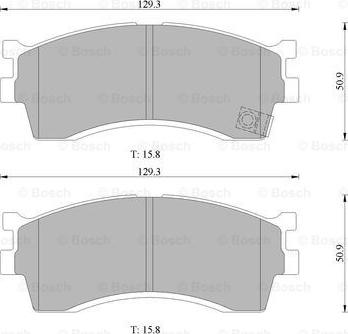 BOSCH 0 986 505 097 - Bremžu uzliku kompl., Disku bremzes autospares.lv