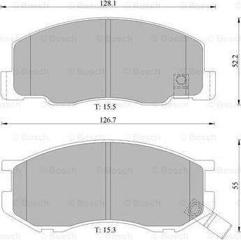 BOSCH 0 986 505 005 - Bremžu uzliku kompl., Disku bremzes autospares.lv