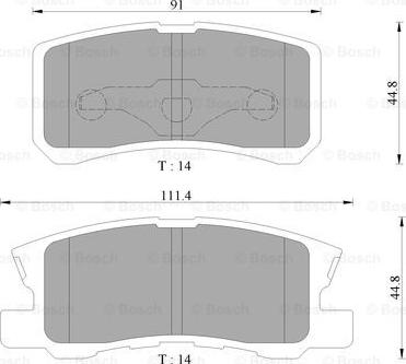 BOSCH 0 986 505 079 - Brake Pad Set, disc brake www.autospares.lv