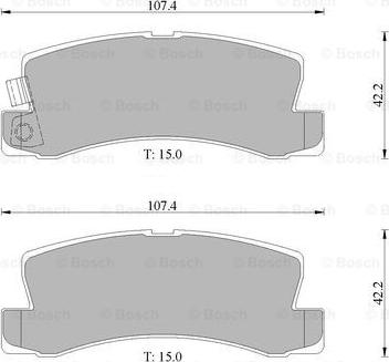 BOSCH 0 986 505 075 - Bremžu uzliku kompl., Disku bremzes autospares.lv