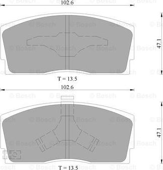 BOSCH 0 986 505 399 - Bremžu uzliku kompl., Disku bremzes www.autospares.lv