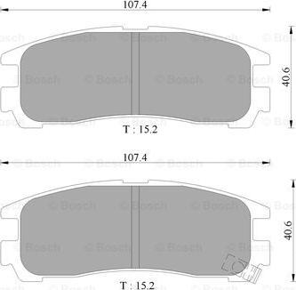 BOSCH 0 986 505 397 - Bremžu uzliku kompl., Disku bremzes www.autospares.lv