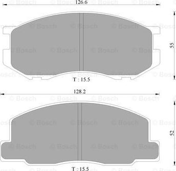 BOSCH 0 986 505 343 - Тормозные колодки, дисковые, комплект www.autospares.lv