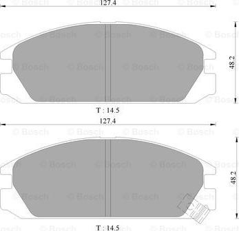 BOSCH 0 986 505 357 - Тормозные колодки, дисковые, комплект www.autospares.lv