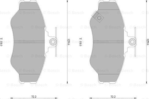 BOSCH 0 986 505 295 - Тормозные колодки, дисковые, комплект www.autospares.lv