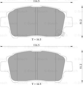 BOSCH 0 986 505 225 - Bremžu uzliku kompl., Disku bremzes autospares.lv