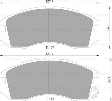 BOSCH 0 986 505 796 - Bremžu uzliku kompl., Disku bremzes www.autospares.lv