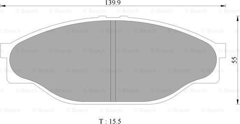 BOSCH 0 986 505 748 - Brake Pad Set, disc brake www.autospares.lv