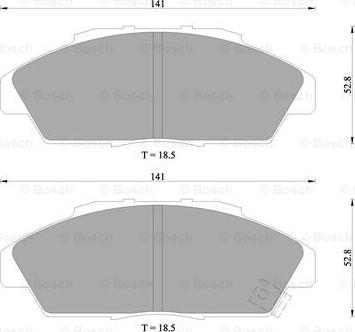 BOSCH 0 986 505 711 - Brake Pad Set, disc brake www.autospares.lv