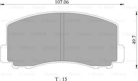 BOSCH 0 986 505 782 - Тормозные колодки, дисковые, комплект www.autospares.lv