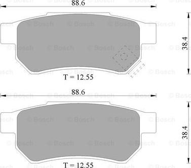 BOSCH 0 986 505 729 - Bremžu uzliku kompl., Disku bremzes www.autospares.lv