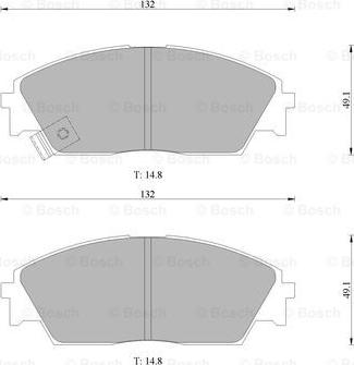 BOSCH 0 986 505 725 - Bremžu uzliku kompl., Disku bremzes www.autospares.lv