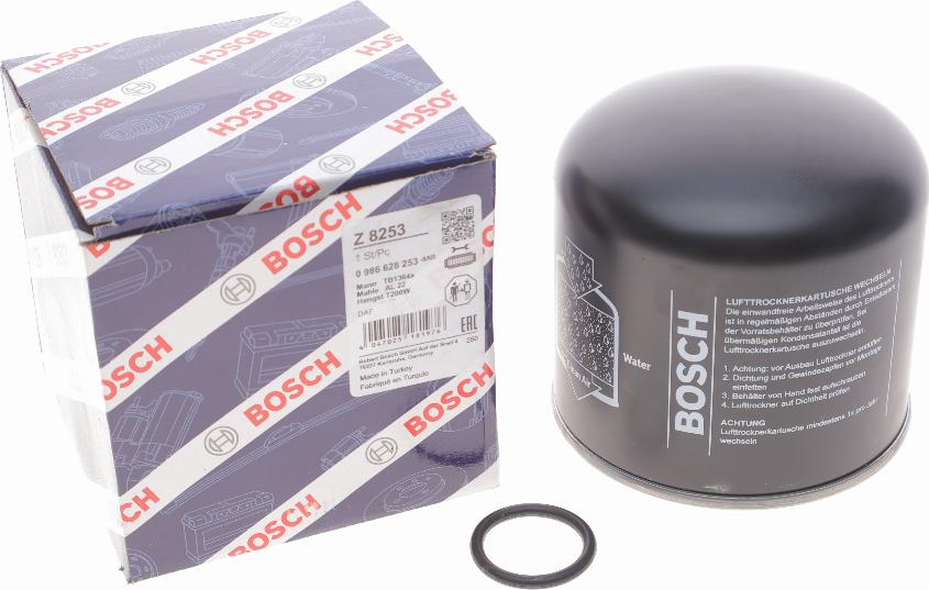 BOSCH 0 986 628 253 - Gaisa sausinātāja patrona, Gaisa kompresors www.autospares.lv