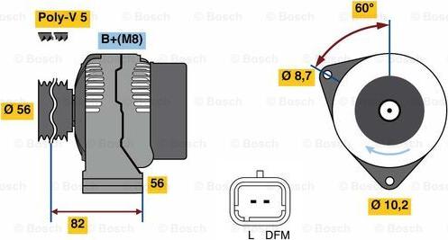 BOSCH 0 986 049 910 - Alternator www.autospares.lv