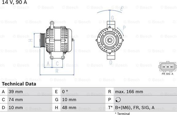 BOSCH 0 986 049 980 - Генератор www.autospares.lv