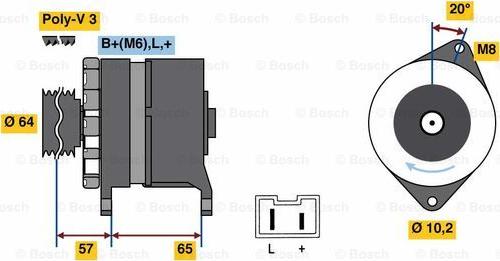 BOSCH 0 986 049 440 - Ģenerators autospares.lv