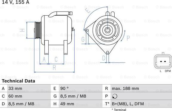 BOSCH 0 986 049 450 - Ģenerators autospares.lv