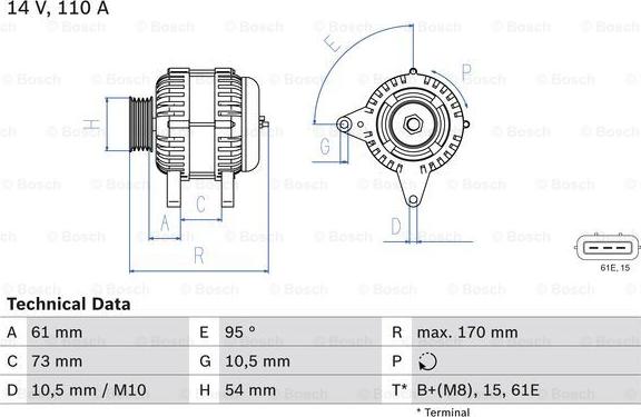 BOSCH 0 986 049 430 - Alternator www.autospares.lv