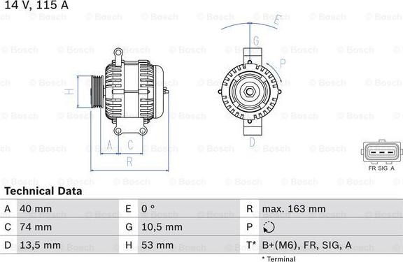 BOSCH 0 986 049 520 - Ģenerators www.autospares.lv