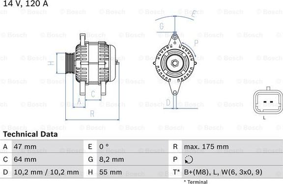 BOSCH 0 986 049 650 - Alternator www.autospares.lv