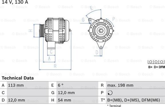 BOSCH 0 986 049 000 - Ģenerators www.autospares.lv