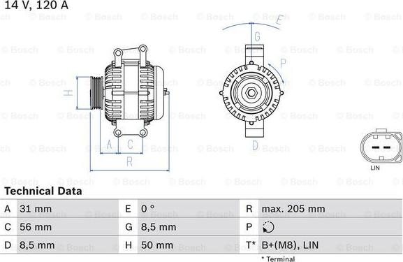 BOSCH 0 986 049 010 - Ģenerators www.autospares.lv