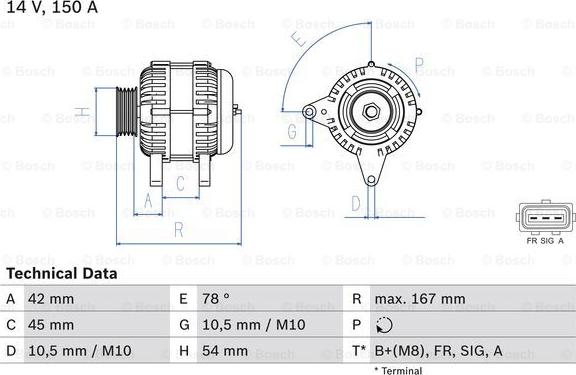 BOSCH 0 986 049 071 - Ģenerators www.autospares.lv