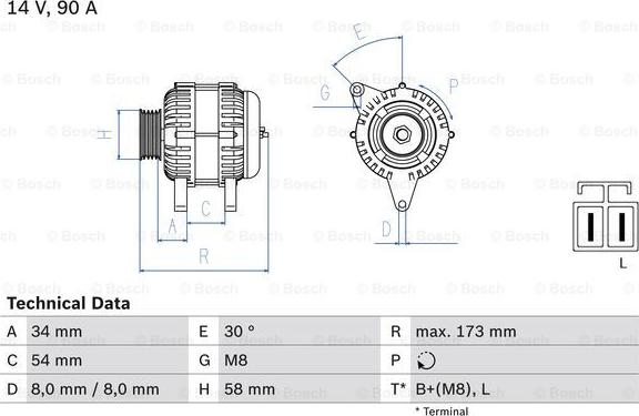 BOSCH 0 986 049 191 - Alternator www.autospares.lv