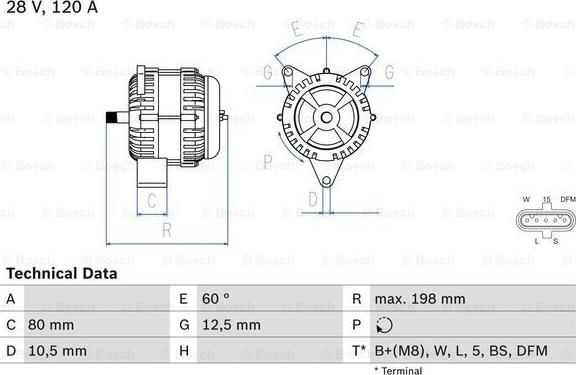 BOSCH 0 986 049 820 - Ģenerators www.autospares.lv