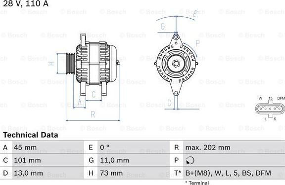 BOSCH 0 986 049 350 - Ģenerators autospares.lv