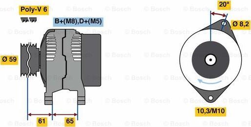 BOSCH 0 986 049 311 - Ģenerators autospares.lv