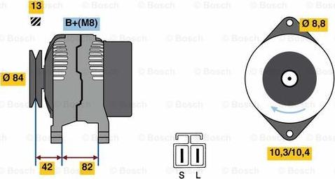 BOSCH 0 986 049 710 - Генератор www.autospares.lv