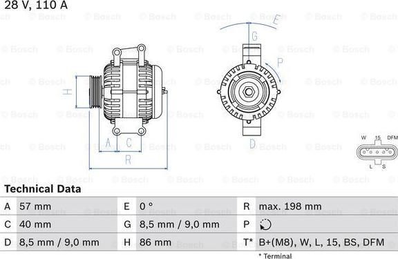 BOSCH 0 986 049 780 - Генератор www.autospares.lv