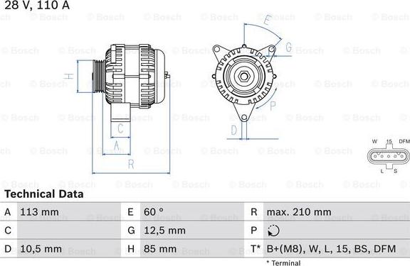 BOSCH 0 986 049 770 - Ģenerators autospares.lv