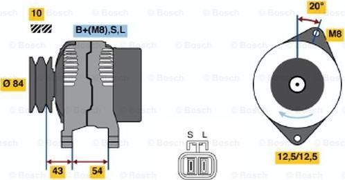 BOSCH 0 986 044 661 - Ģenerators autospares.lv