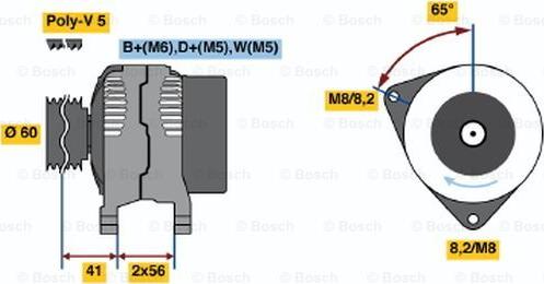 BOSCH 0 986 044 631 - Ģenerators autospares.lv