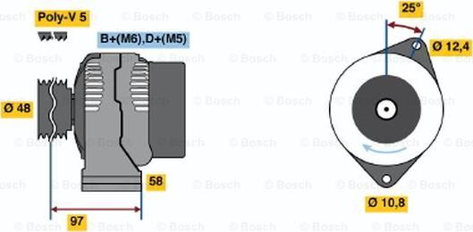 BOSCH 0 986 044 621 - Ģenerators www.autospares.lv