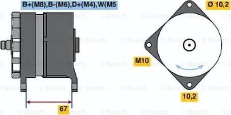 BOSCH 0 986 044 070 - Генератор www.autospares.lv