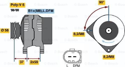 BOSCH 0 986 044 850 - Ģenerators autospares.lv