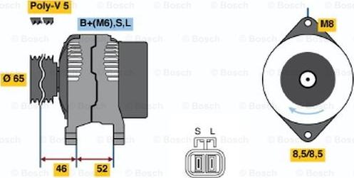 BOSCH 0 986 044 811 - Ģenerators www.autospares.lv