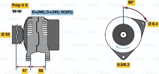 BOSCH 0 986 044 741 - Alternator www.autospares.lv