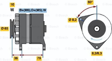 BOSCH 0 986 044 751 - Ģenerators autospares.lv