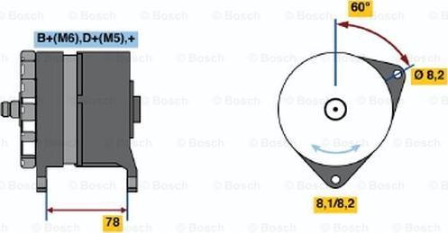 BOSCH 0 986 044 711 - Генератор www.autospares.lv