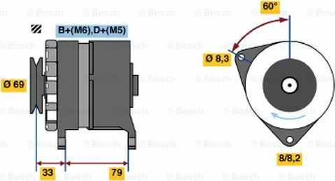 BOSCH 0 986 044 781 - Генератор www.autospares.lv