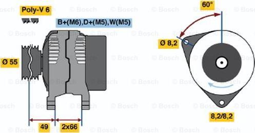 BOSCH 0 986 044 771 - Alternator www.autospares.lv