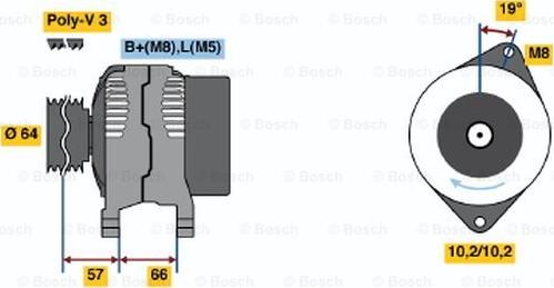 BOSCH 0 986 045 981 - Ģenerators www.autospares.lv