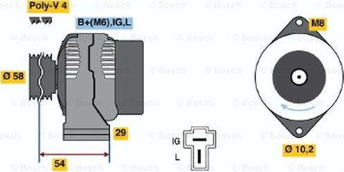 BOSCH 0 986 045 441 - Ģenerators autospares.lv