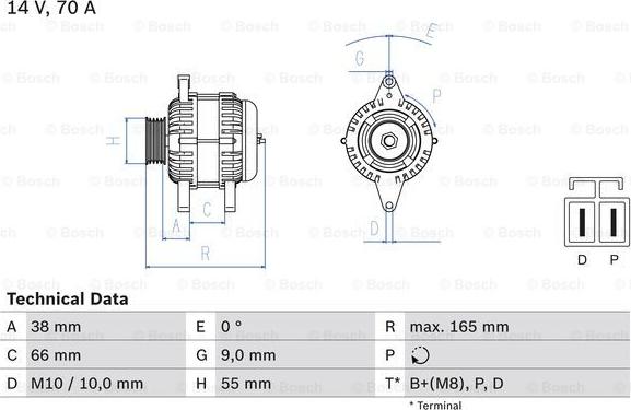 BOSCH 0 986 045 551 - Ģenerators autospares.lv